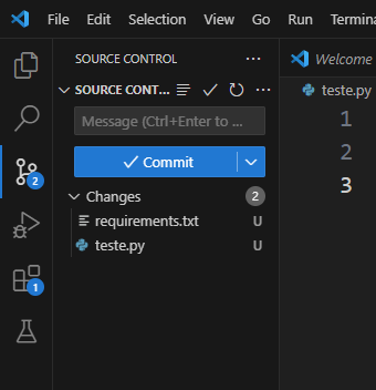Adicionando arquivos