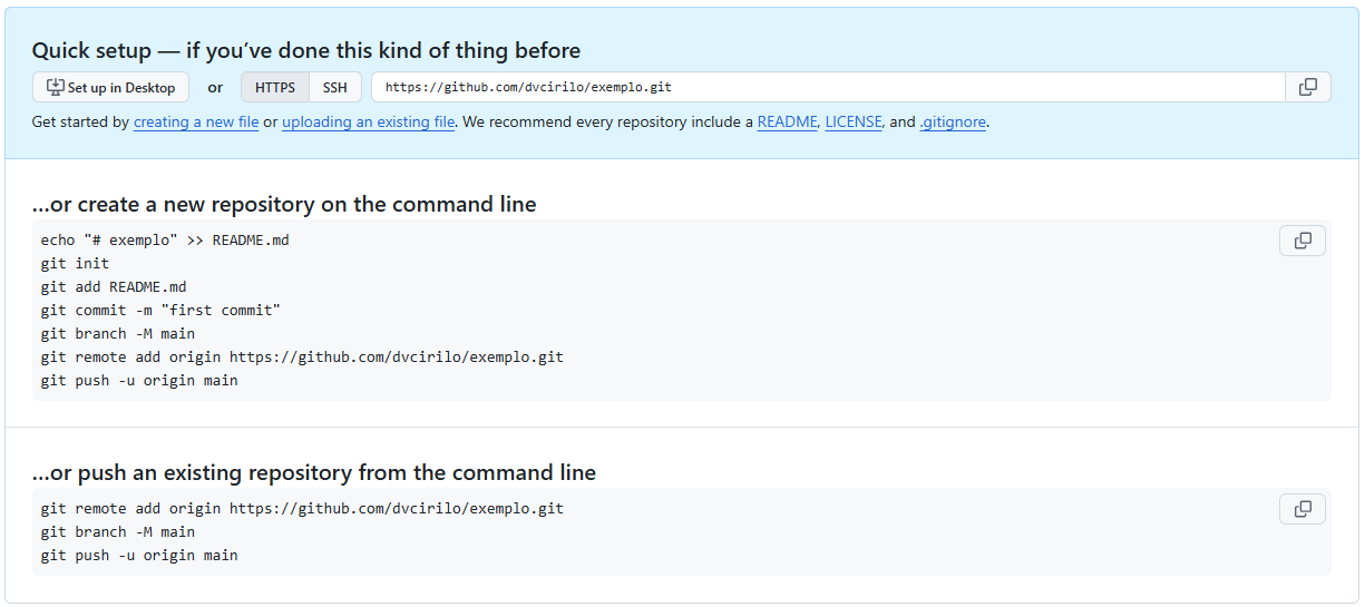 Configuração github